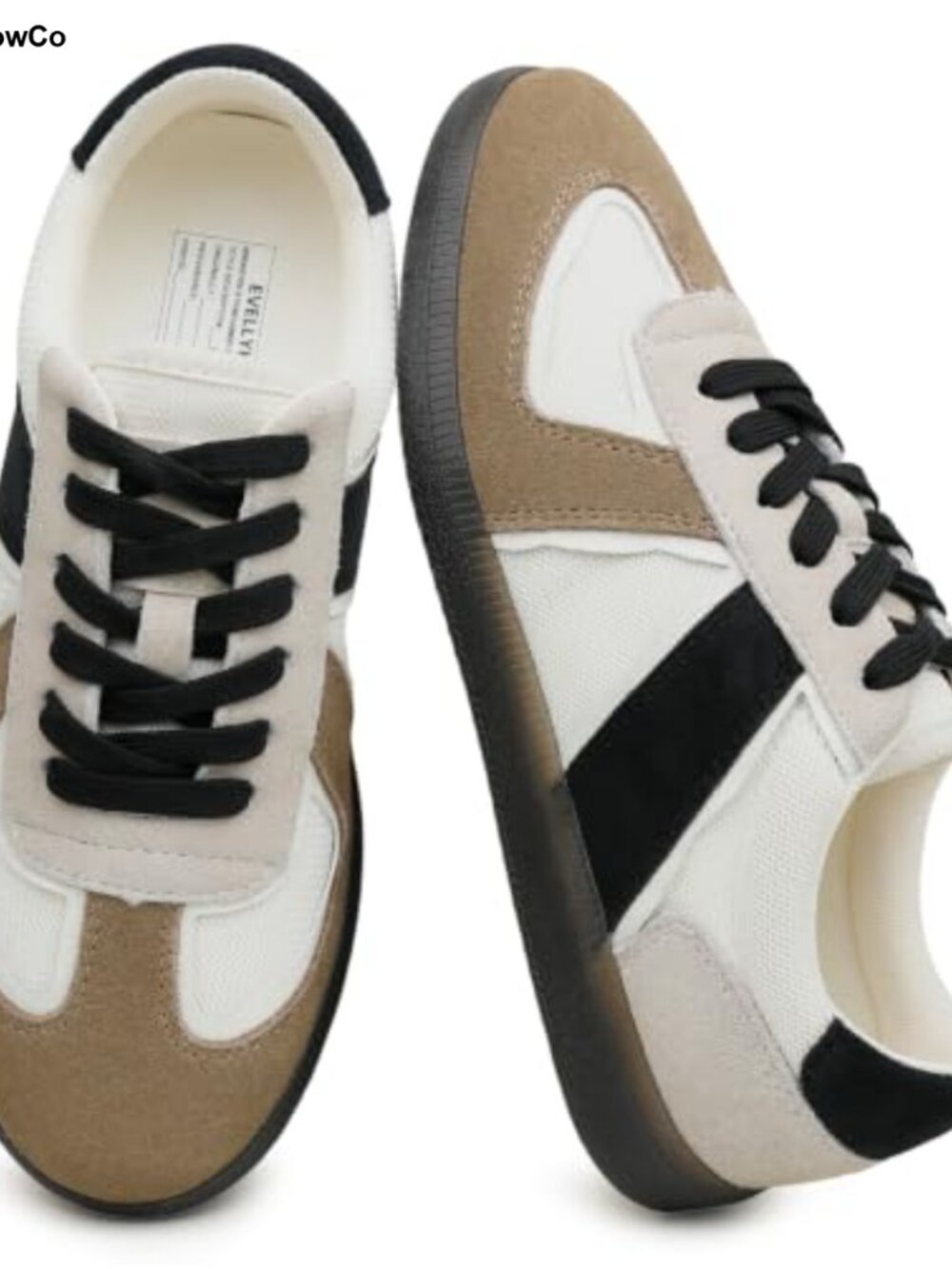 Women's Retro Casual Lace-Up Walking Sneakers Mesh Suede Athletic Shoes